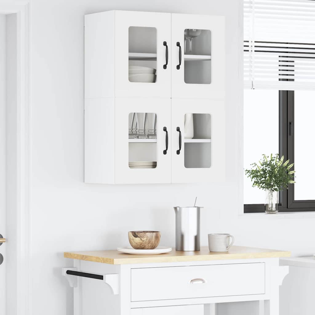 vidaXL Küchenschrank mit Tür 2 pcs Weiß 60 x 31 x 40 cm Holzwerkstoff