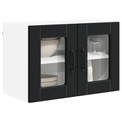 vidaXL Küchenschrank mit Regal Schwarz 60 x 31 x 40 cm Holzwerkstoff