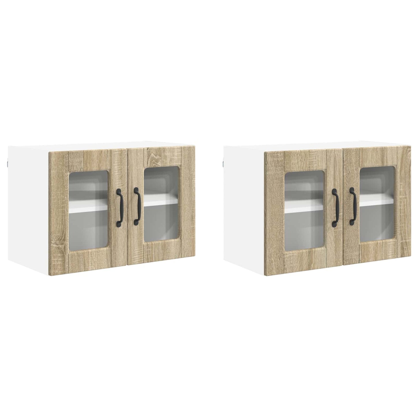 vidaXL Küchenschrank 2 pcs Sonoma-Eiche 60 x 31 x 40 cm Holzwerkstoff
