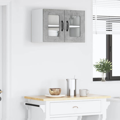 vidaXL Küchenschrank mit Tür Beton Grau 60 x 31 x 40 cm Holzwerkstoff