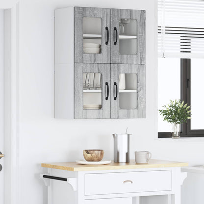 vidaXL Küchenschrank 2 pcs Graues Sonoma 60 x 31 x 40 cm Holzwerkstoff