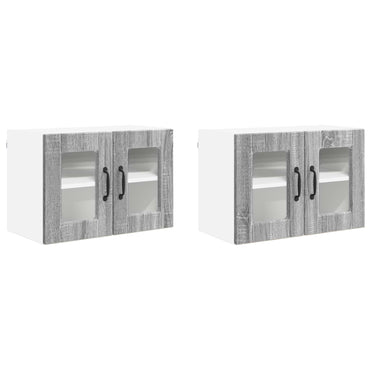 vidaXL Küchenschrank 2 pcs Graues Sonoma 60 x 31 x 40 cm Holzwerkstoff