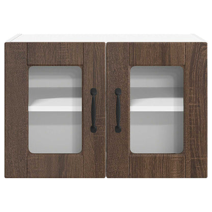 vidaXL Küchenschrank mit Tür 2 pcs Braun Eichen-Optik 60 x 31 x 40 cm