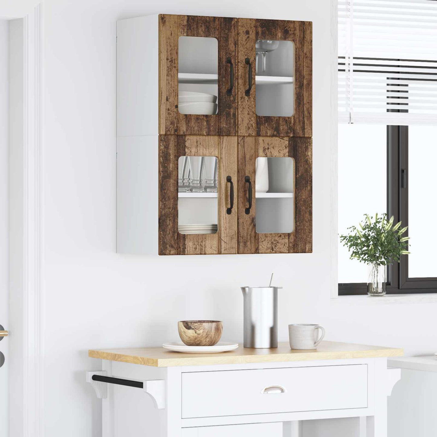 Küchenschrank 2 pcs Altholz 60 x 31 x 40 cm Holzwerkstoff