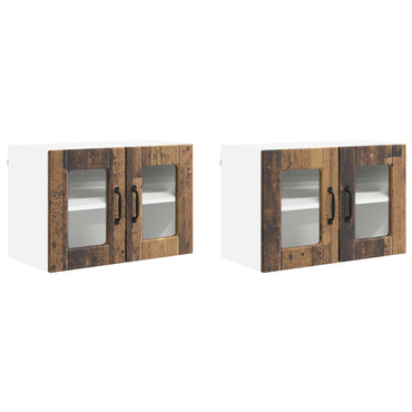 vidaXL Küchenschrank 2 pcs Altholz 60 x 31 x 40 cm Holzwerkstoff