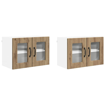 vidaXL Küchenschrank 2 pcs Artisan-Eiche 60 x 31 x 40 cm Holzwerkstoff