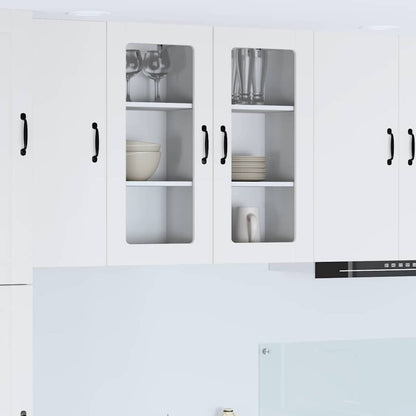 vidaXL Meuble de cuisine avec porte 2 pcs Blanc 40 x 31 x 80 cm Bois d'ingénierie