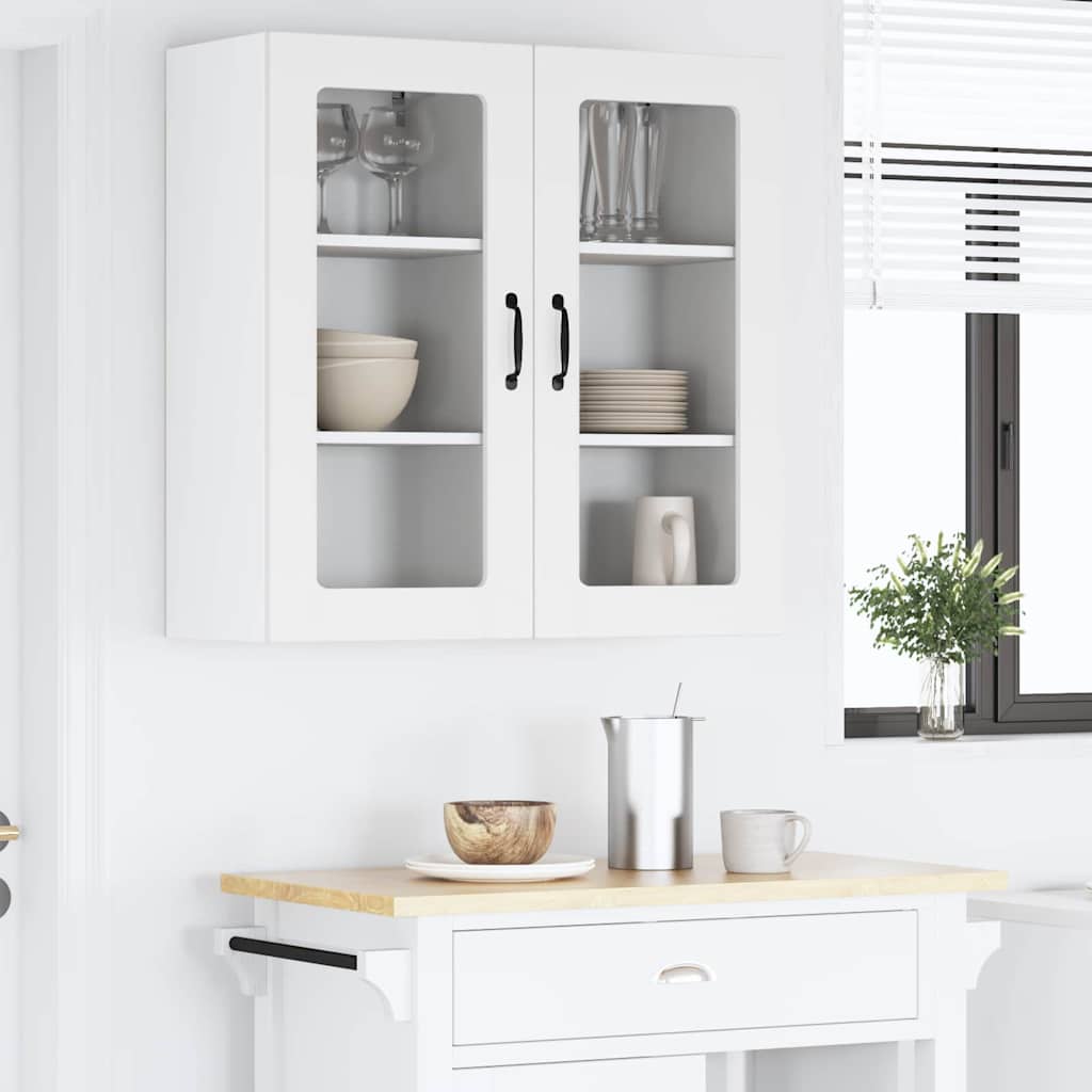 vidaXL Meuble de cuisine avec porte 2 pcs Blanc 40 x 31 x 80 cm Bois d'ingénierie