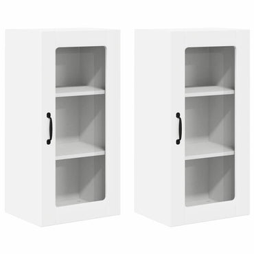 vidaXL Küchenschrank mit Tür 2 pcs Weiß 40 x 31 x 80 cm Holzwerkstoff