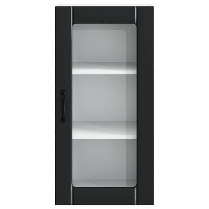 vidaXL Küchenschrank mit Regal Schwarz 40 x 31 x 80 cm Holzwerkstoff