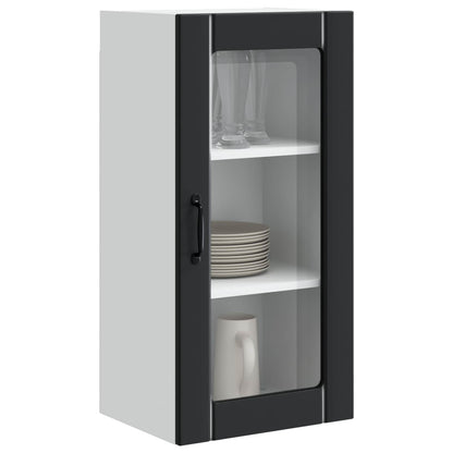 vidaXL Küchenschrank mit Regal Schwarz 40 x 31 x 80 cm Holzwerkstoff