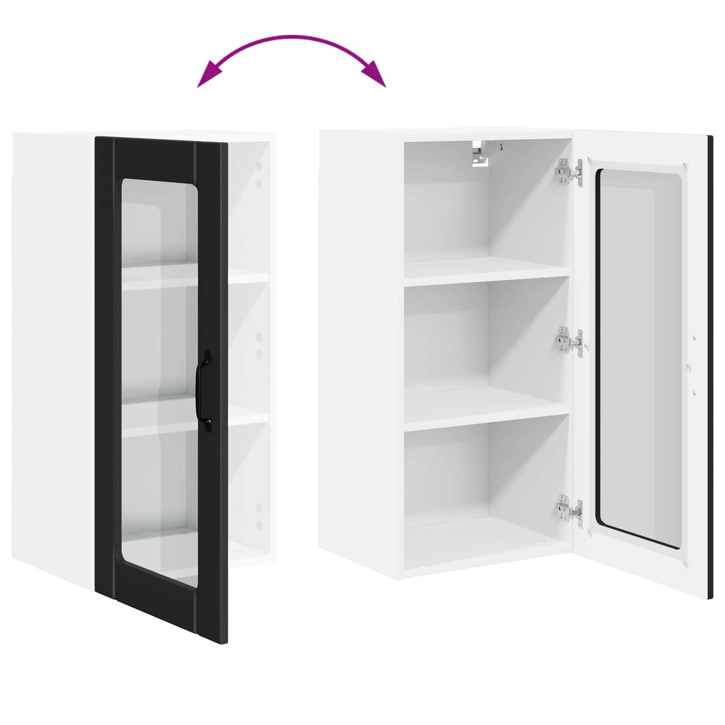 vidaXL Küchenschrank 2 pcs Schwarz 40 x 31 x 80 cm Holzwerkstoff