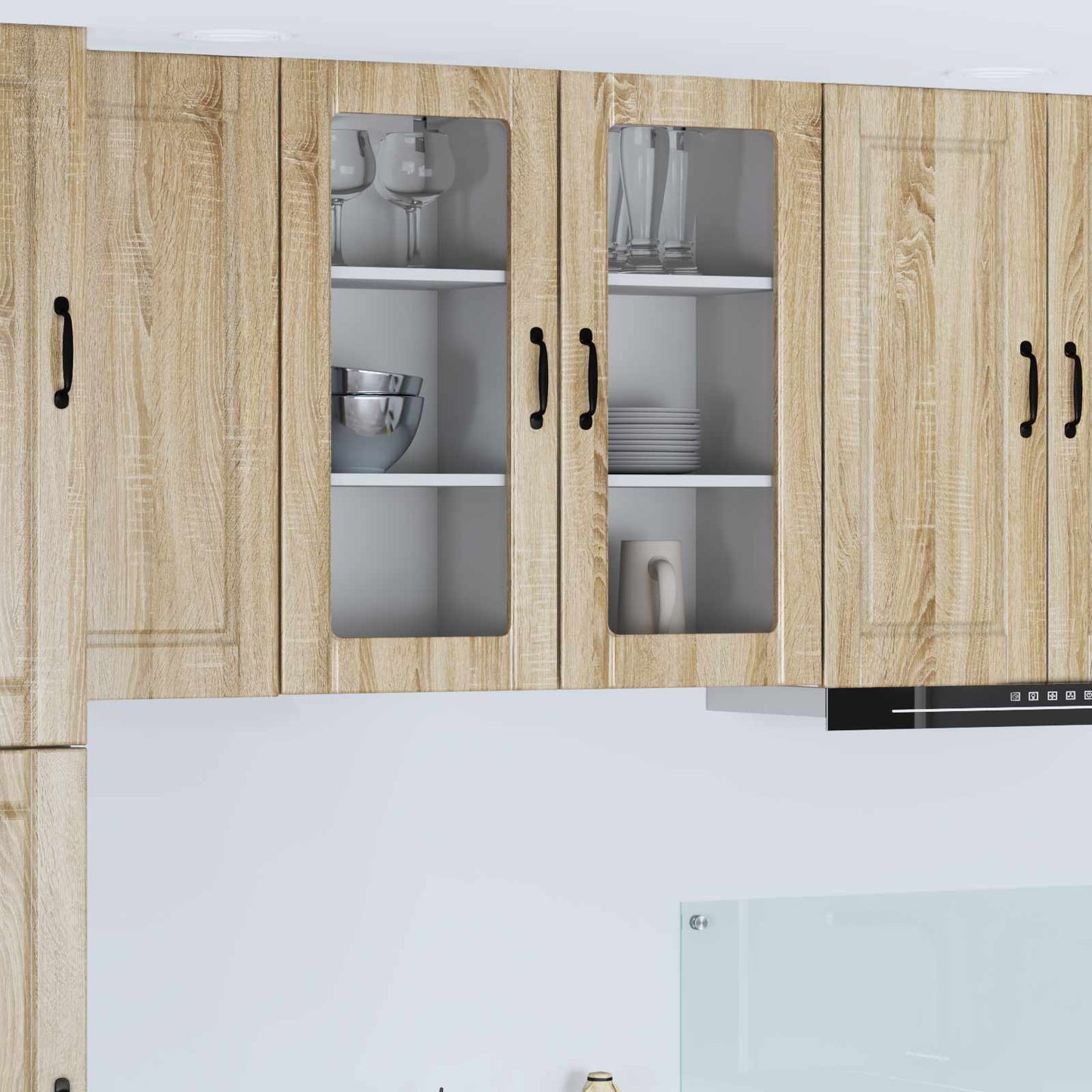 vidaXL Küchenschrank 2 pcs Sonoma-Eiche 40 x 31 x 80 cm Holzwerkstoff