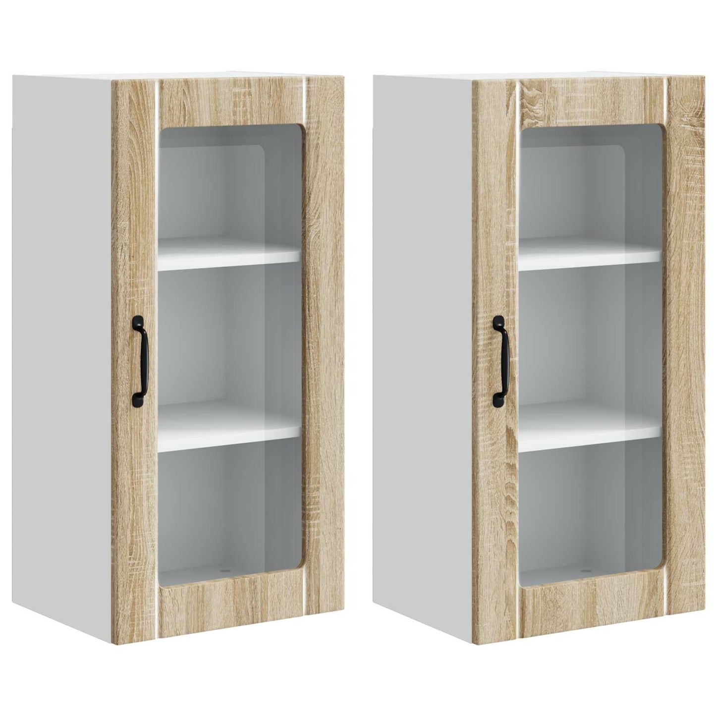 vidaXL Küchenschrank 2 pcs Sonoma-Eiche 40 x 31 x 80 cm Holzwerkstoff