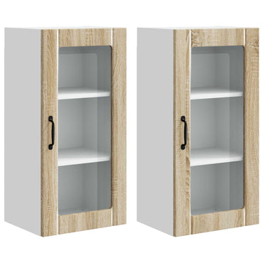 vidaXL Küchenschrank 2 pcs Sonoma-Eiche 40 x 31 x 80 cm Holzwerkstoff