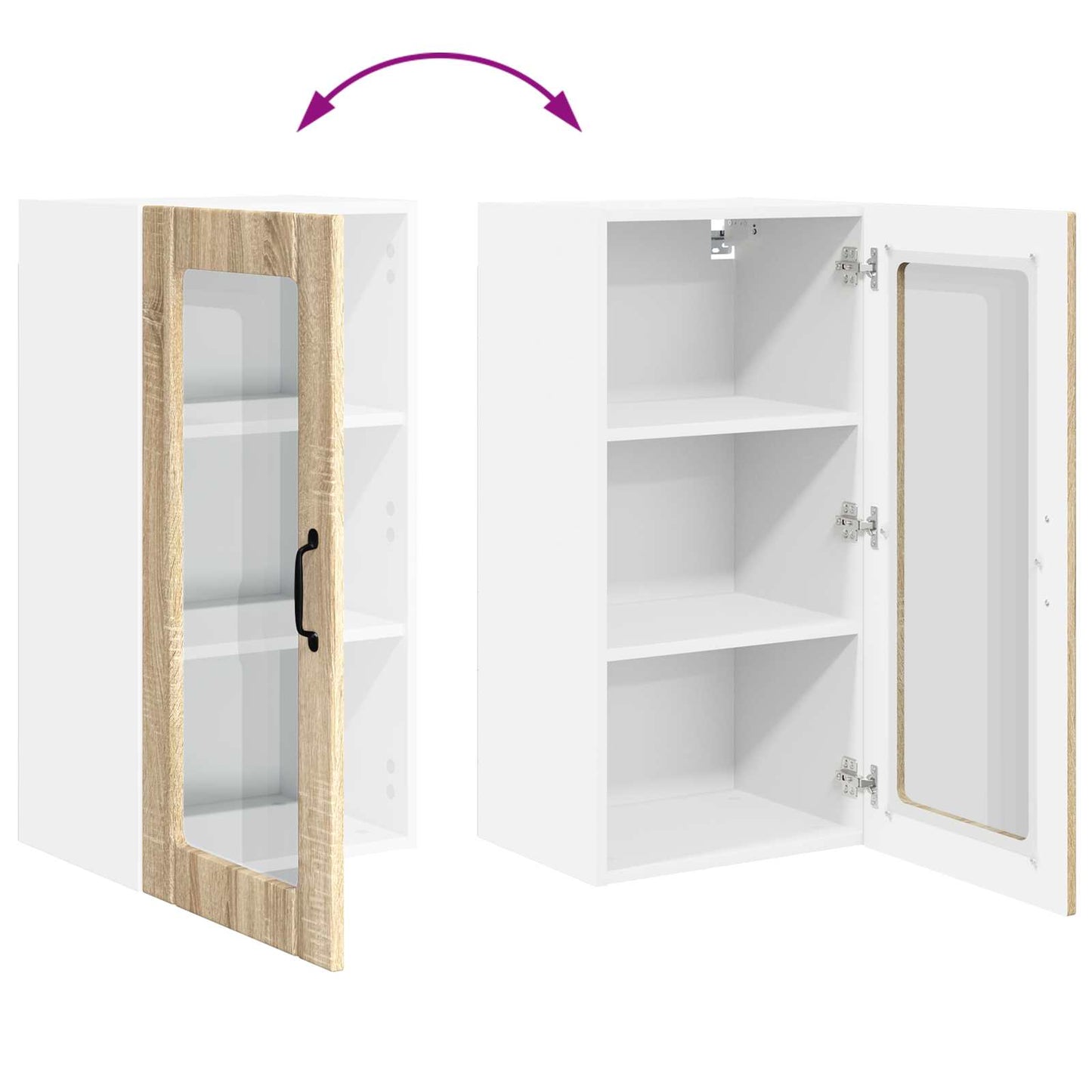vidaXL Küchenschrank 2 pcs Sonoma-Eiche 40 x 31 x 80 cm Holzwerkstoff