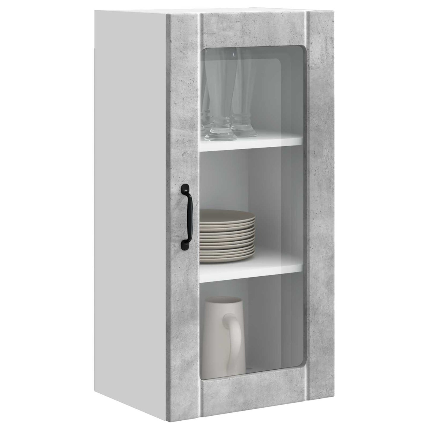 vidaXL Küchenschrank mit Tür Beton Grau 40 x 31 x 80 cm Holzwerkstoff