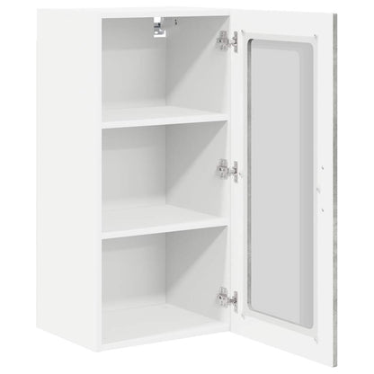 vidaXL Meuble de cuisine 2 pcs gris béton 40 x 31 x 80 cm bois d'ingénierie