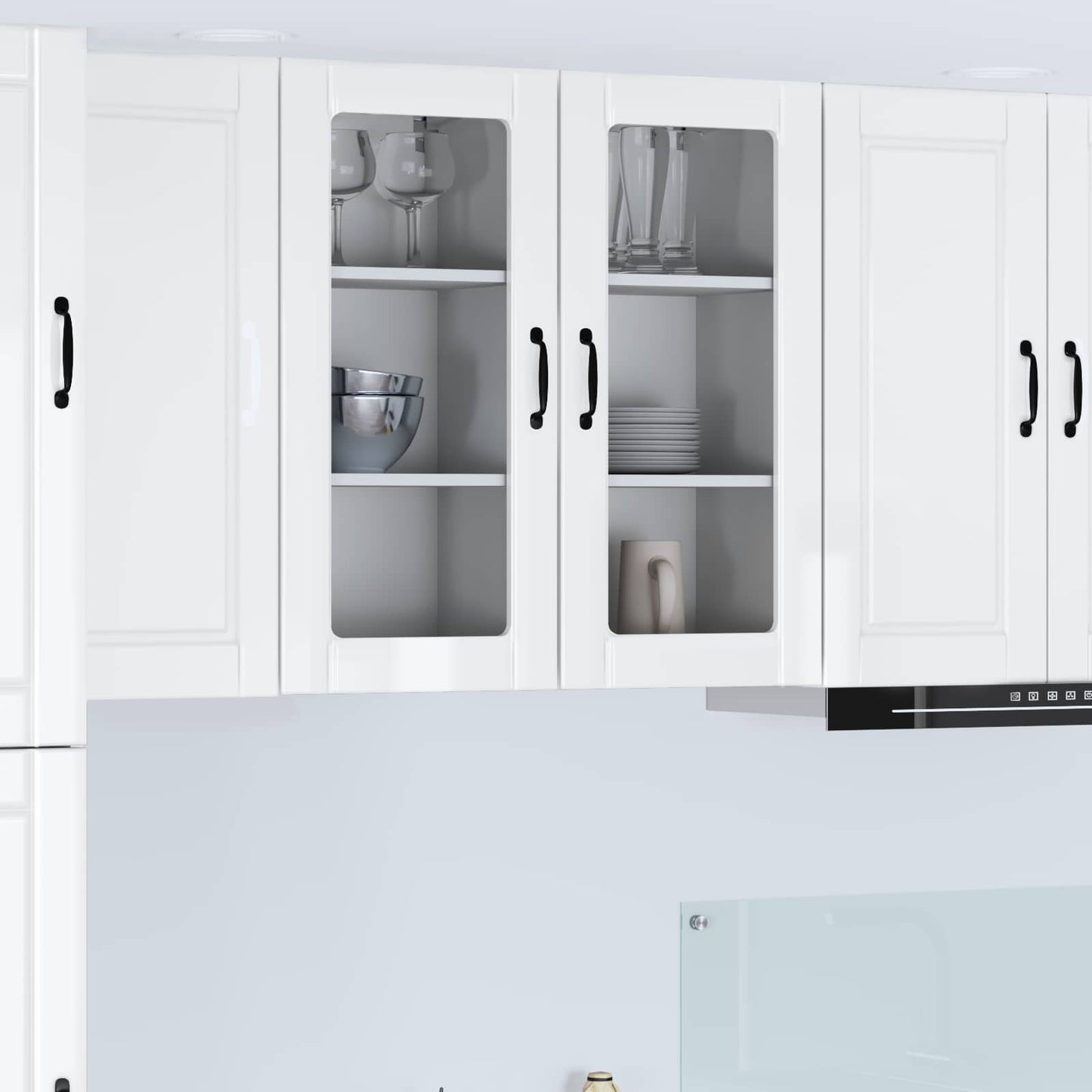 vidaXL Küchenschrank Hochglanz Weiß 40 x 31 x 80 cm Holzwerkstoff
