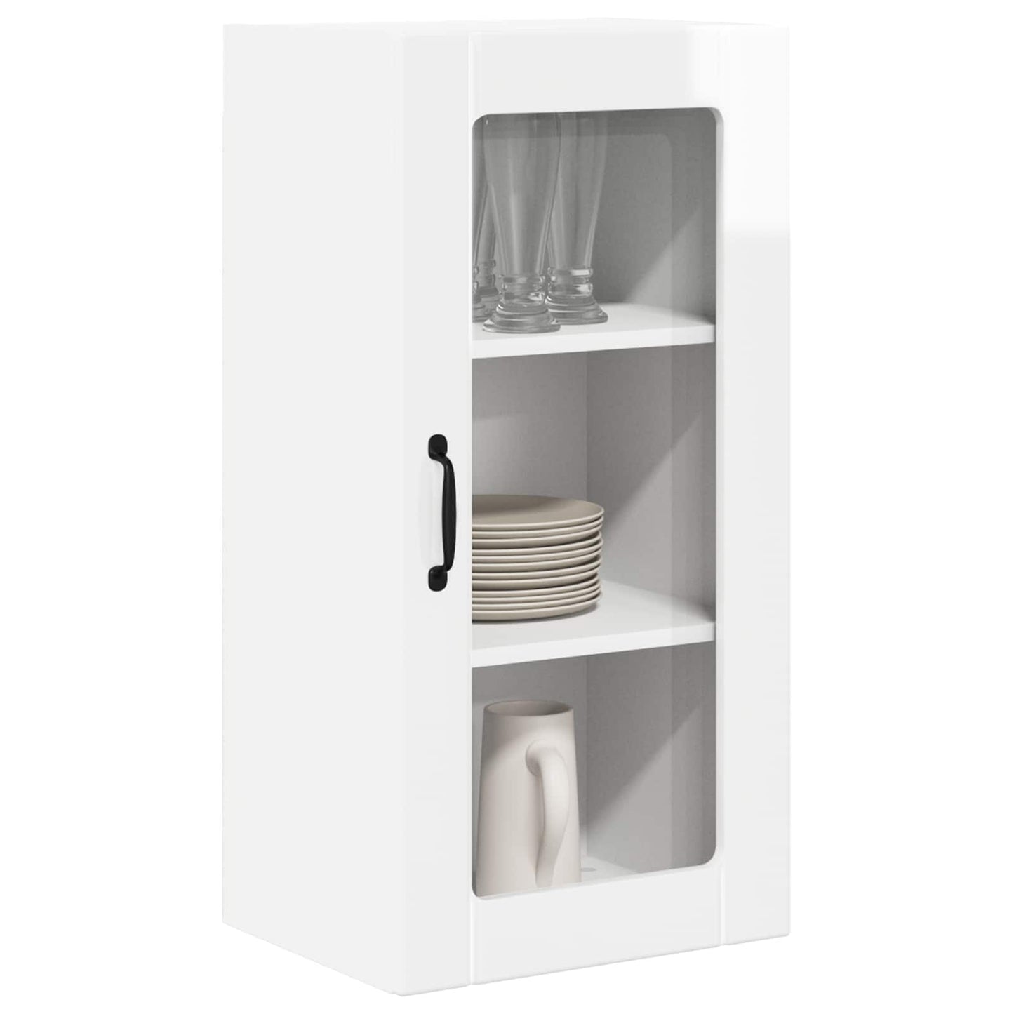 vidaXL Küchenschrank Hochglanz Weiß 40 x 31 x 80 cm Holzwerkstoff