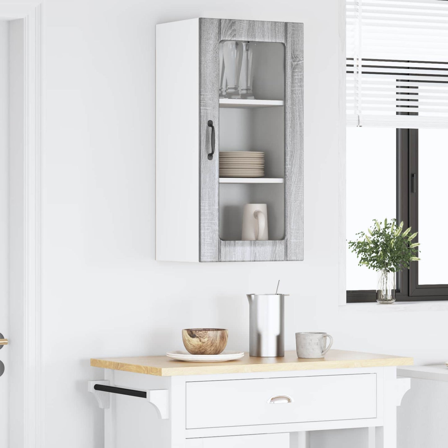 vidaXL Küchenschrank Graues Sonoma 40 x 31 x 80 cm Holzwerkstoff