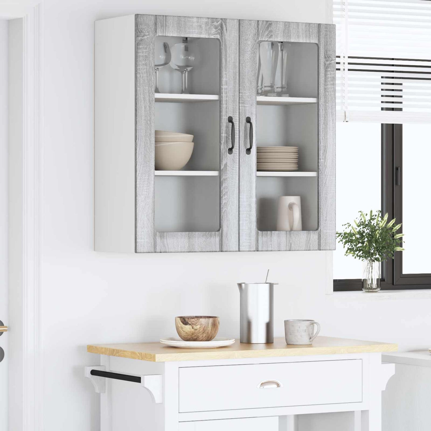 vidaXL Meuble de cuisine 2 pcs Sonoma gris 40 x 31 x 80 cm Bois d'ingénierie