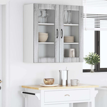 vidaXL Meuble de cuisine 2 pcs Sonoma gris 40 x 31 x 80 cm Bois d'ingénierie