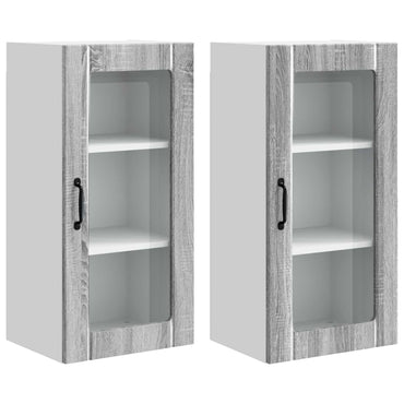 vidaXL Küchenschrank 2 pcs Graues Sonoma 40 x 31 x 80 cm Holzwerkstoff
