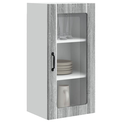 vidaXL Meuble de cuisine 2 pcs Sonoma gris 40 x 31 x 80 cm Bois d'ingénierie