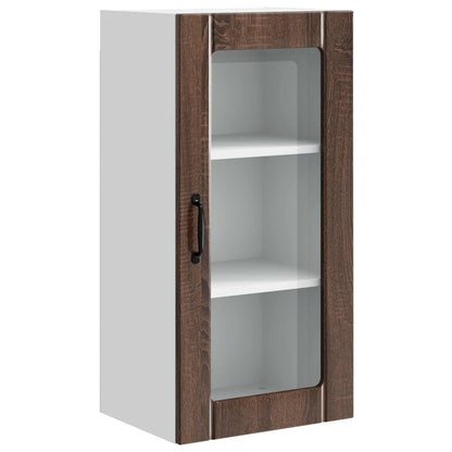 vidaXL Küchenschrank mit Tür 2 pcs Braun Eichen-Optik 40 x 31 x 80 cm