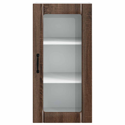 vidaXL Küchenschrank mit Tür 2 pcs Braun Eichen-Optik 40 x 31 x 80 cm