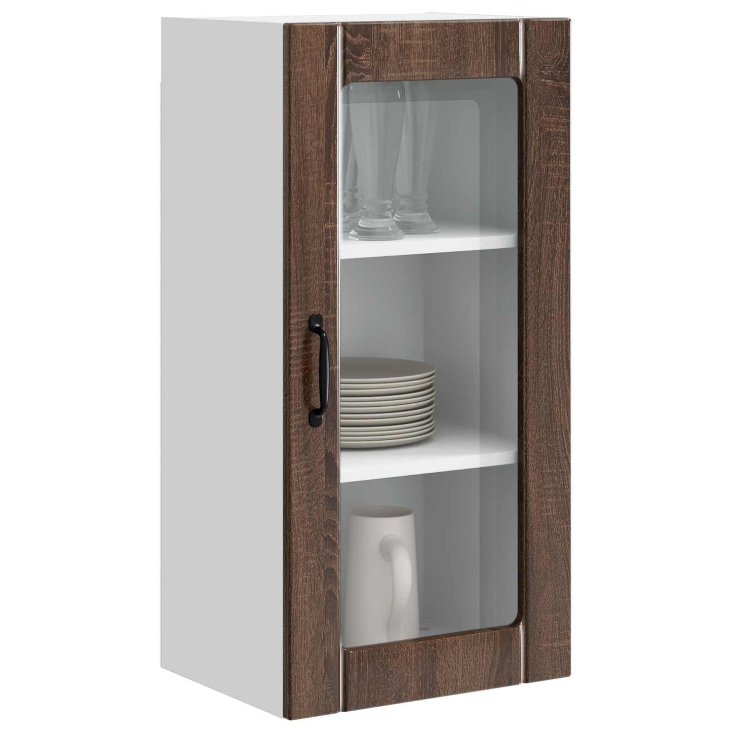 vidaXL Küchenschrank mit Tür 2 pcs Braun Eichen-Optik 40 x 31 x 80 cm