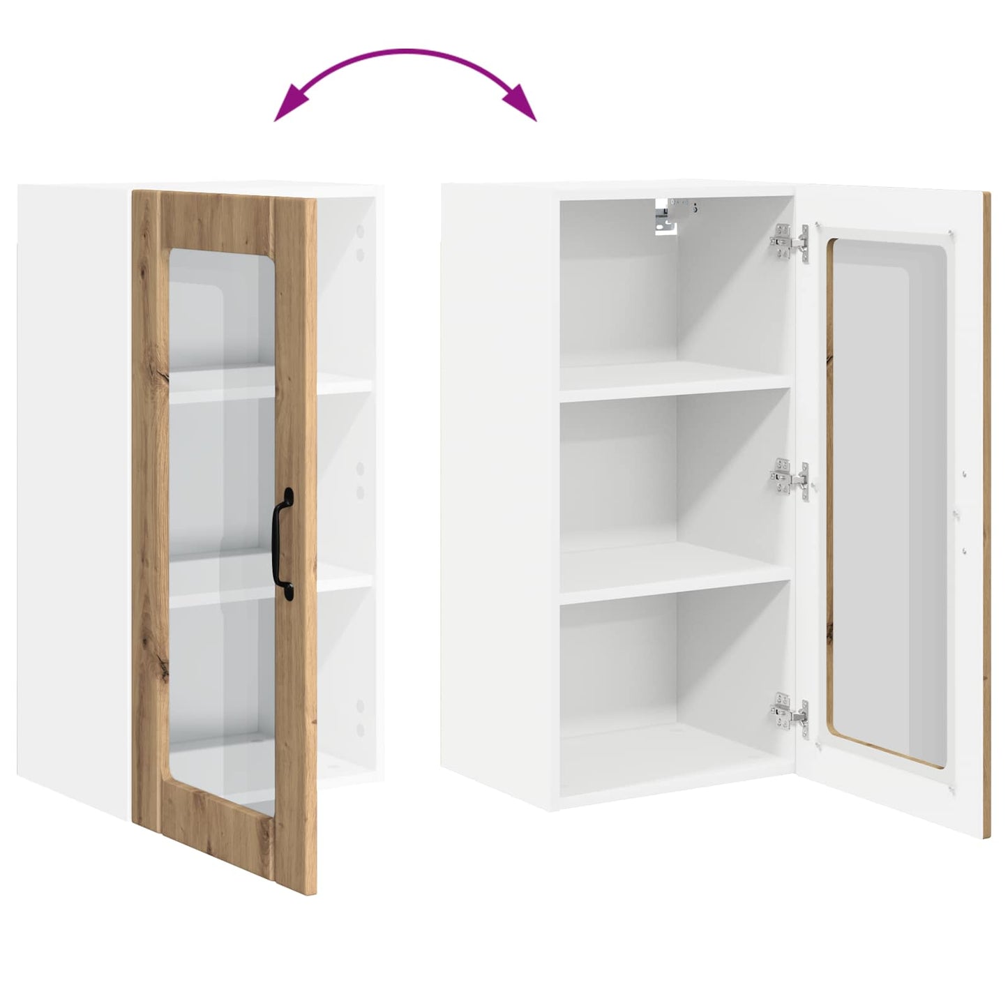 vidaXL Küchenschrank Artisan-Eiche 40 x 31 x 80 cm Holzwerkstoff
