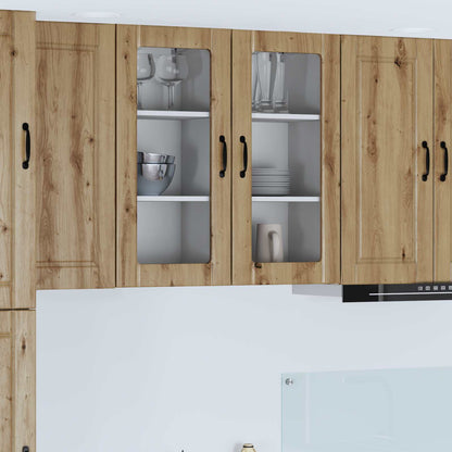 vidaXL Küchenschrank 2 pcs Artisan-Eiche 40 x 31 x 80 cm Holzwerkstoff