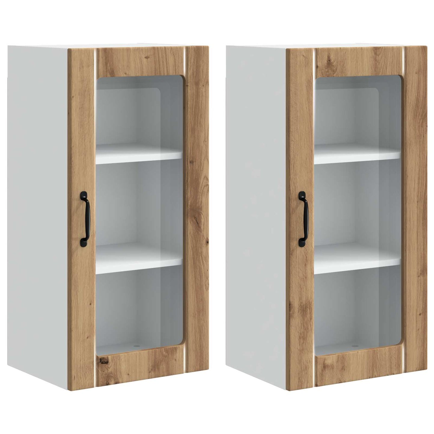 vidaXL Küchenschrank 2 pcs Artisan-Eiche 40 x 31 x 80 cm Holzwerkstoff