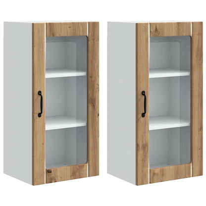 vidaXL Küchenschrank 2 pcs Artisan-Eiche 40 x 31 x 80 cm Holzwerkstoff