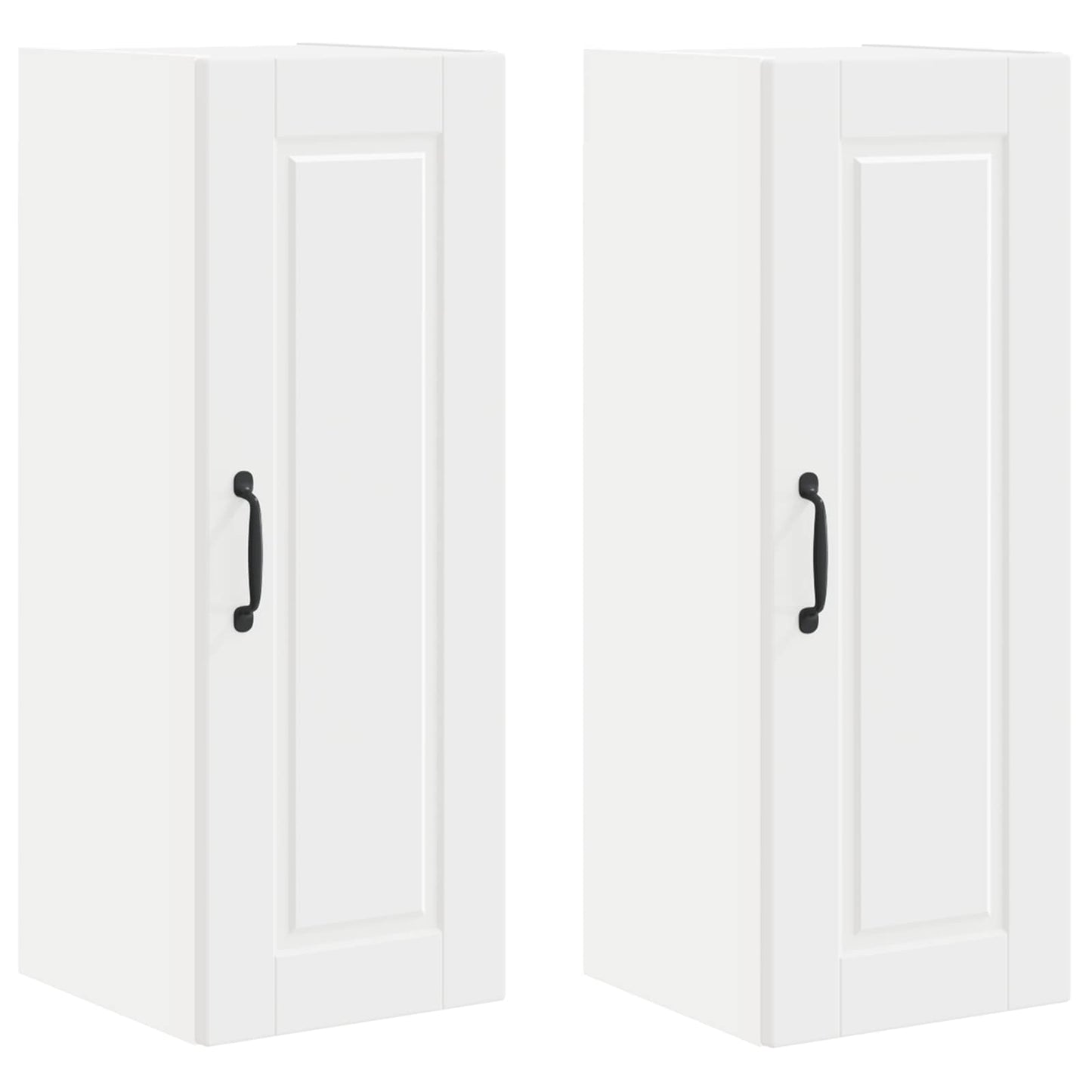 vidaXL Küchenschrank mit Tür 2 pcs Weiß 30 x 31 x 80 cm Holzwerkstoff