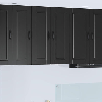 vidaXL Küchenschrank 2 pcs Schwarz 30 x 31 x 80 cm Holzwerkstoff