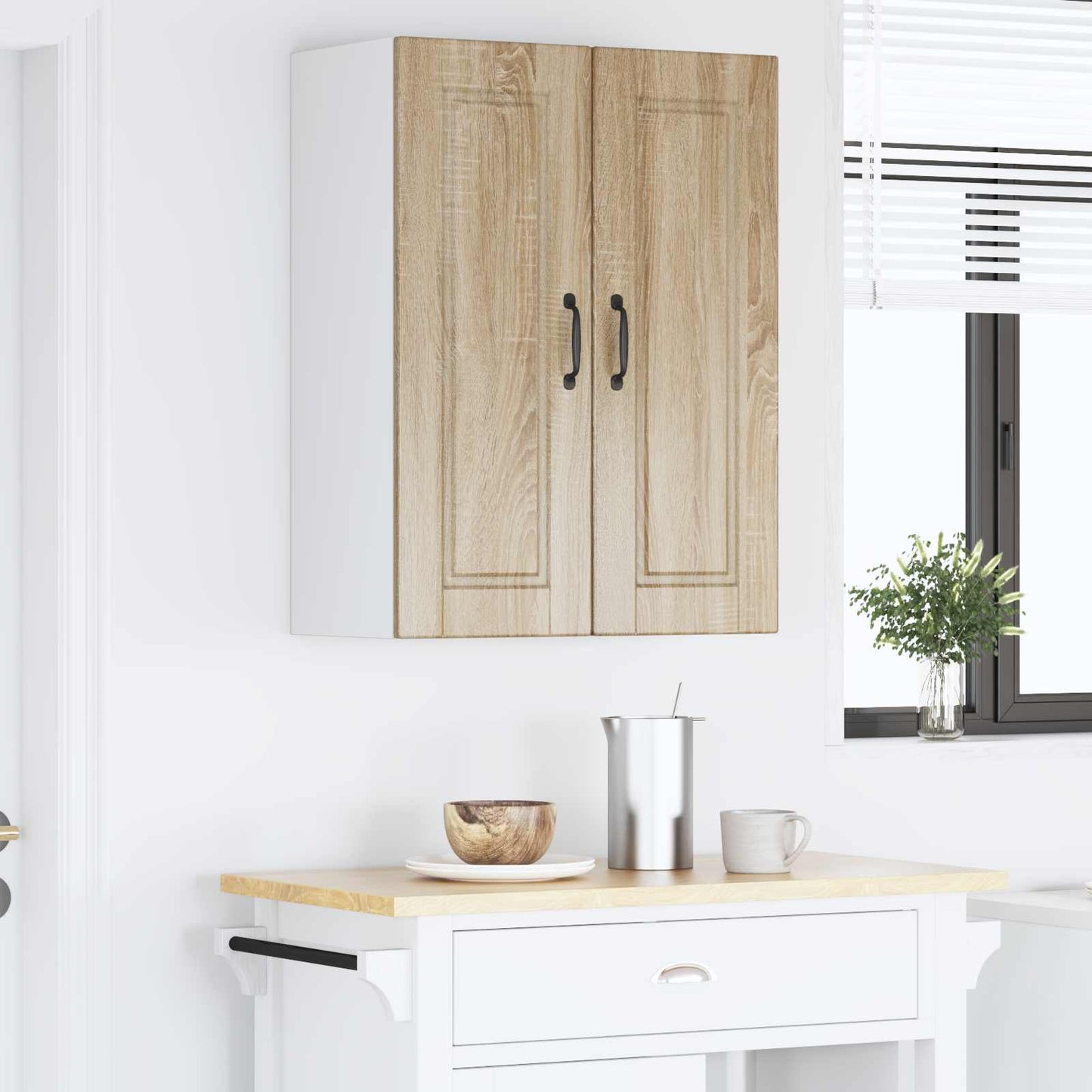vidaXL Küchenschrank 2 pcs Sonoma-Eiche 30 x 31 x 80 cm Holzwerkstoff
