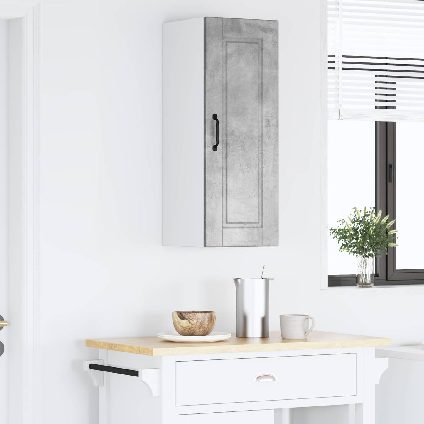 vidaXL Küchenschrank mit Tür Beton Grau 30 x 31 x 80 cm Holzwerkstoff