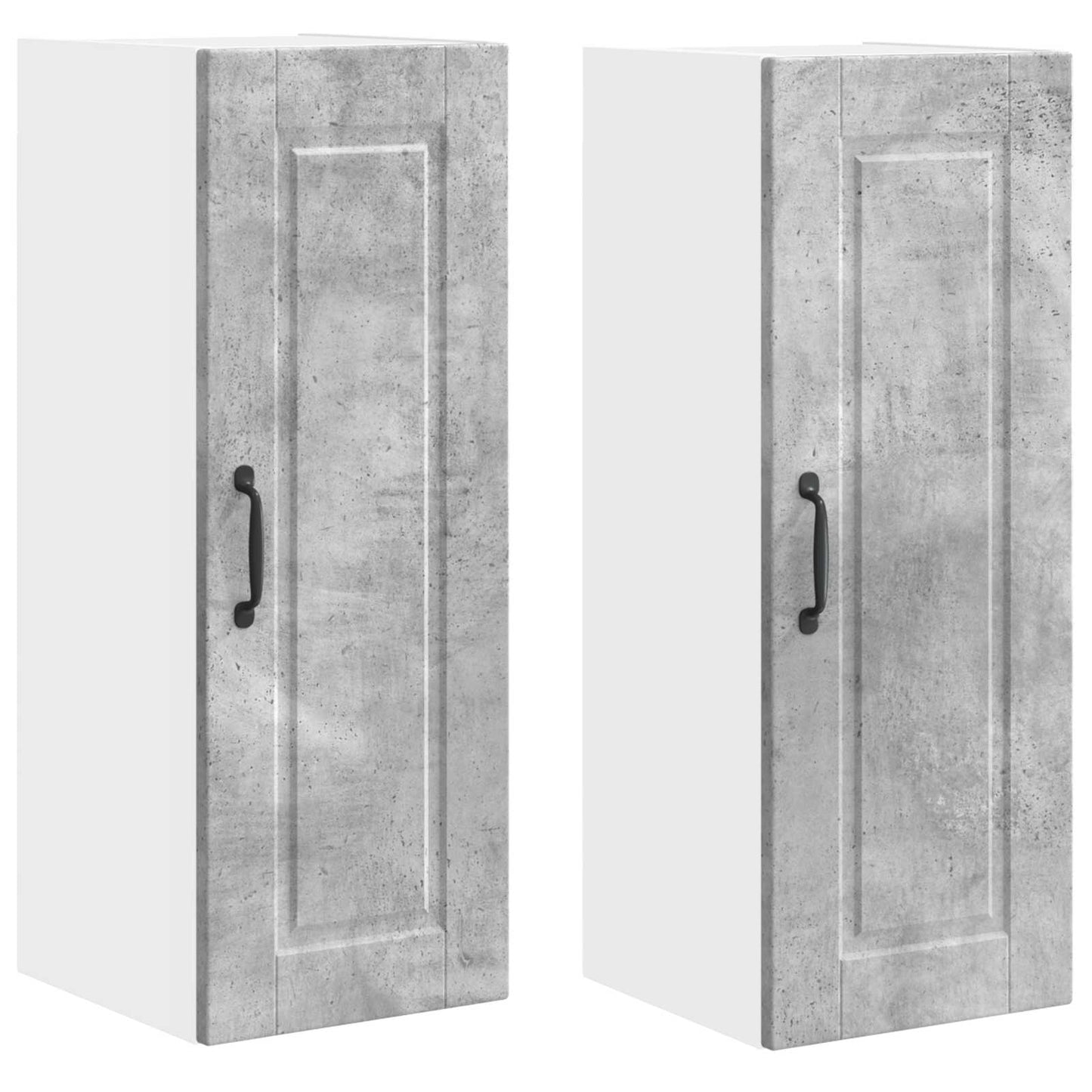 vidaXL Küchenschrank 2 pcs Beton Grau 30 x 31 x 80 cm Holzwerkstoff