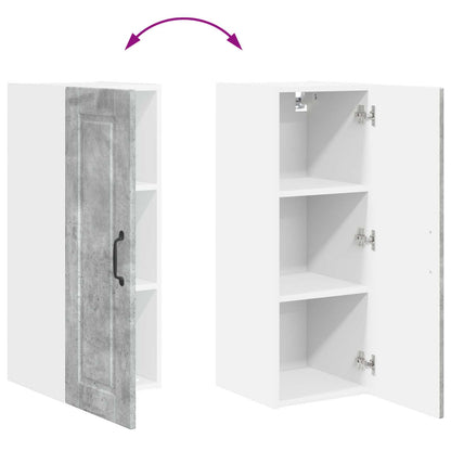vidaXL Küchenschrank 2 pcs Beton Grau 30 x 31 x 80 cm Holzwerkstoff