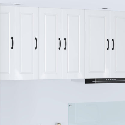 vidaXL Küchenschrank mit Regal 2 pcs Hochglanz Weiß 30 x 31 x 80 cm