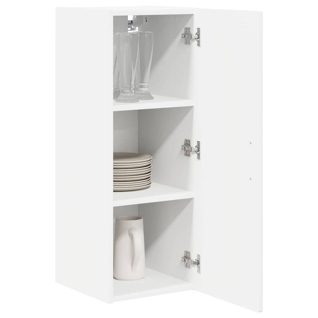 vidaXL Küchenschrank mit Regal 2 pcs Hochglanz Weiß 30 x 31 x 80 cm
