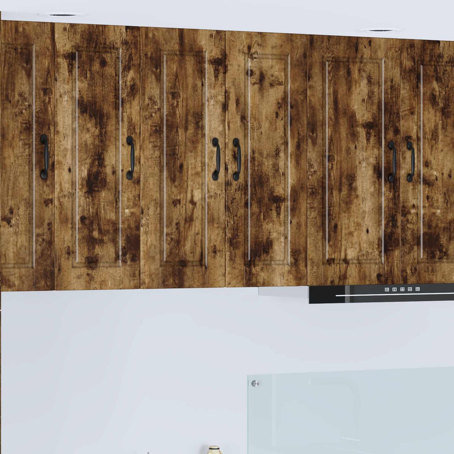 vidaXL Küchenschrank mit Regal 2 pcs Geräucherte Eiche 30 x 31 x 80 cm