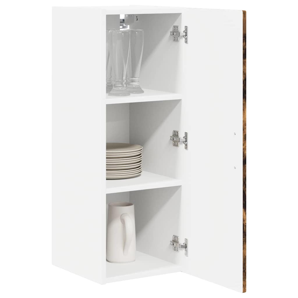 vidaXL Küchenschrank mit Regal 2 pcs Geräucherte Eiche 30 x 31 x 80 cm