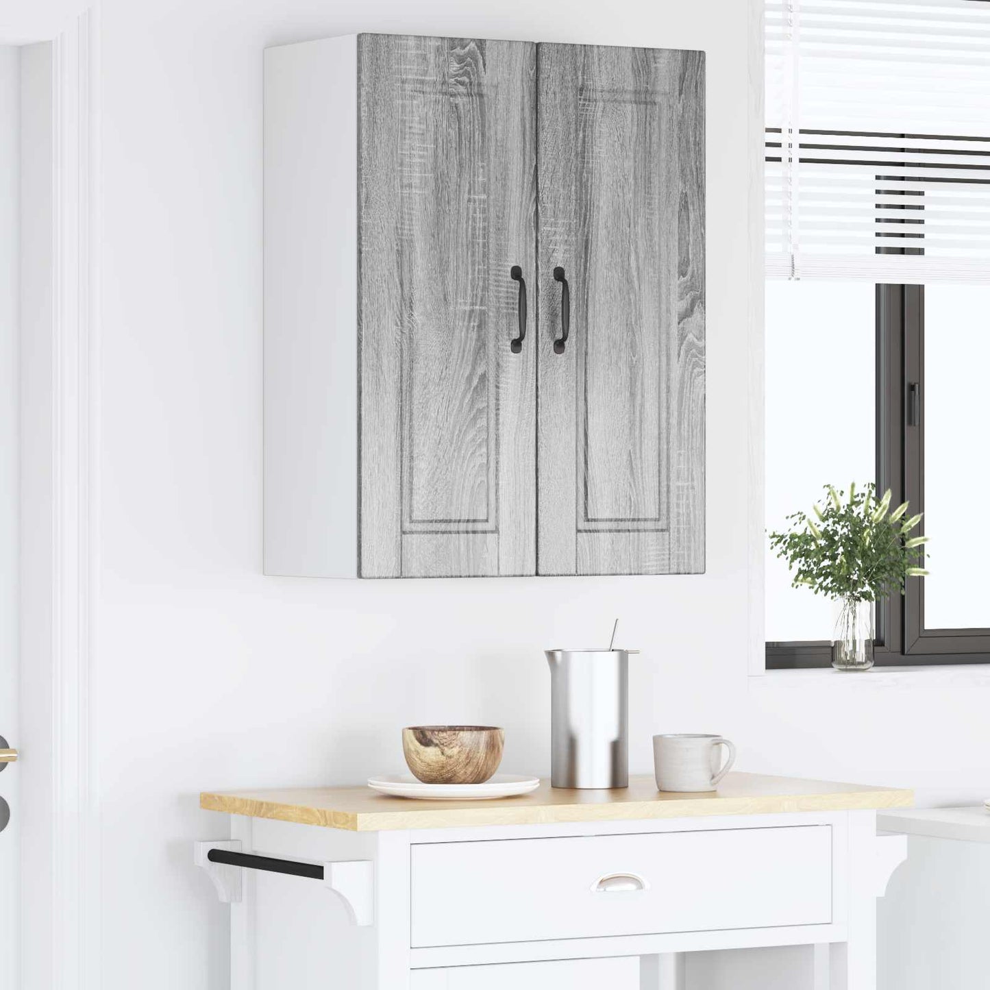 vidaXL Küchenschrank 2 pcs Graues Sonoma 30 x 31 x 80 cm Holzwerkstoff