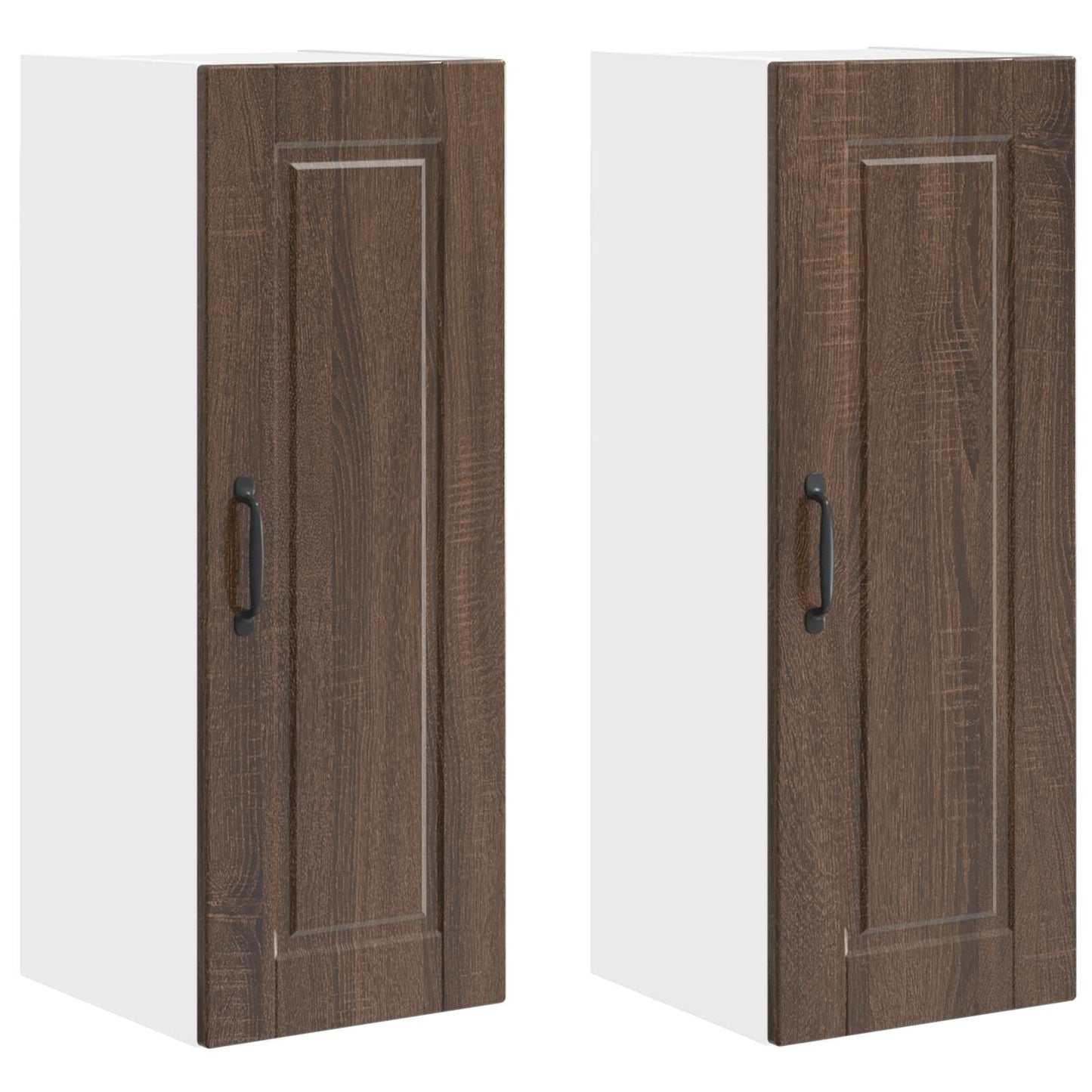vidaXL Küchenschrank mit Tür 2 pcs Braun Eichen-Optik 30 x 31 x 80 cm