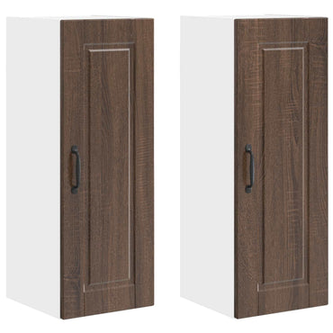 vidaXL Küchenschrank mit Tür 2 pcs Braun Eichen-Optik 30 x 31 x 80 cm