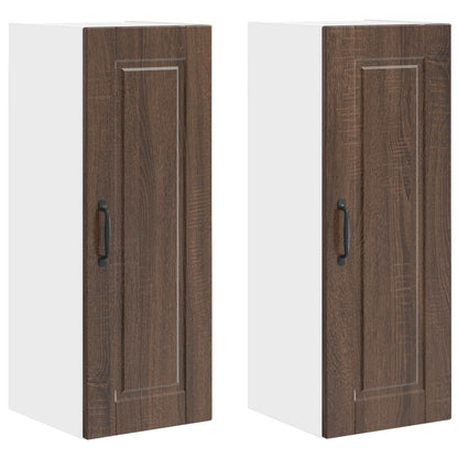 vidaXL Küchenschrank mit Tür 2 pcs Braun Eichen-Optik 30 x 31 x 80 cm